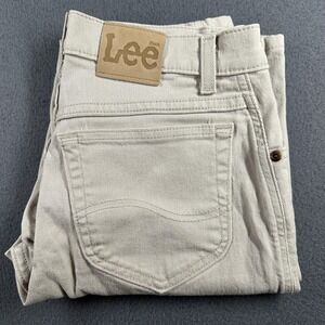 Lee Jeans Womens 6 Khaki Straight Leg Denim Pants Mid Rise‎ Stretch 5 Pocket